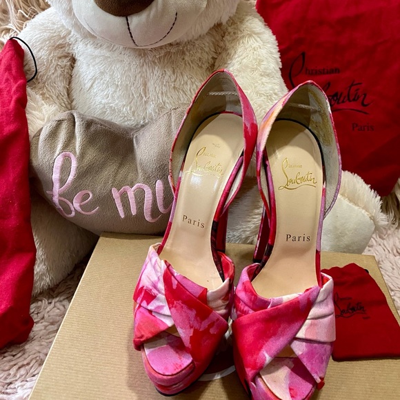 CHRISTIAN LOUBOUTIN Pink Popi Fabric Volpi - Picture 13 of 14